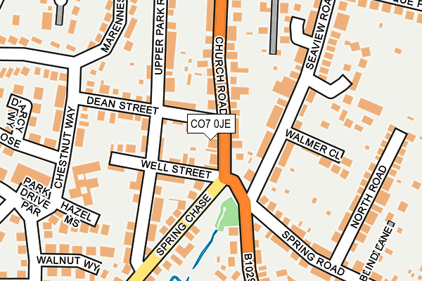 CO7 0JE map - OS OpenMap – Local (Ordnance Survey)