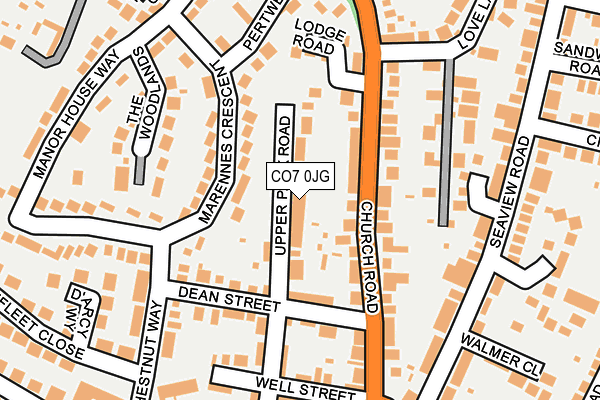 CO7 0JG map - OS OpenMap – Local (Ordnance Survey)