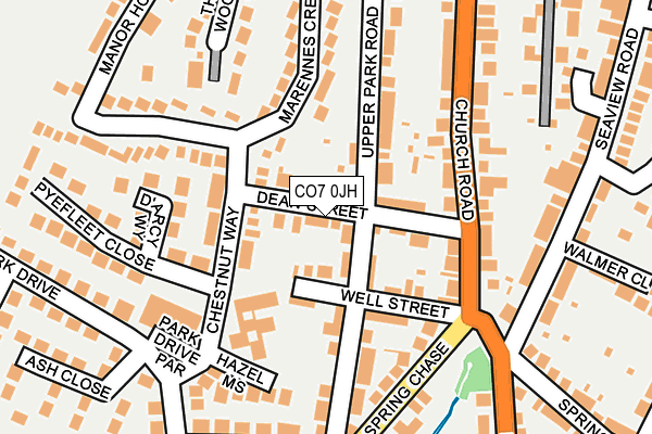 CO7 0JH map - OS OpenMap – Local (Ordnance Survey)