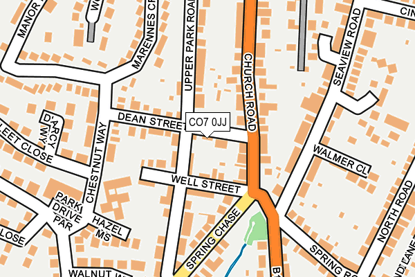CO7 0JJ map - OS OpenMap – Local (Ordnance Survey)
