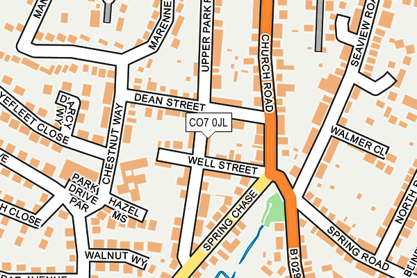 CO7 0JL map - OS OpenMap – Local (Ordnance Survey)