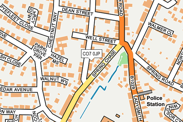 CO7 0JP map - OS OpenMap – Local (Ordnance Survey)