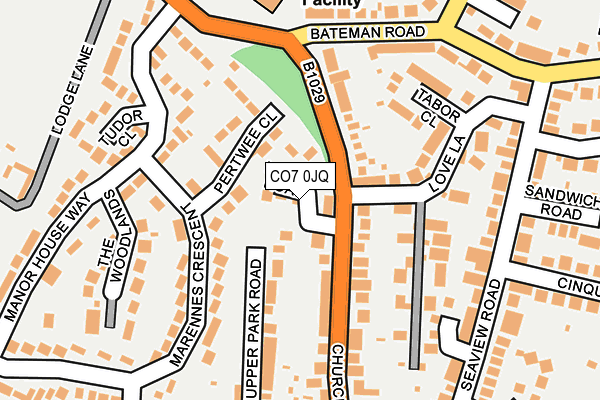 CO7 0JQ map - OS OpenMap – Local (Ordnance Survey)