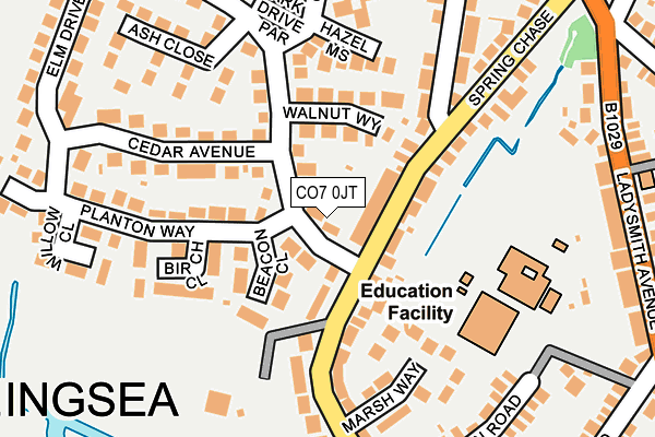 CO7 0JT map - OS OpenMap – Local (Ordnance Survey)