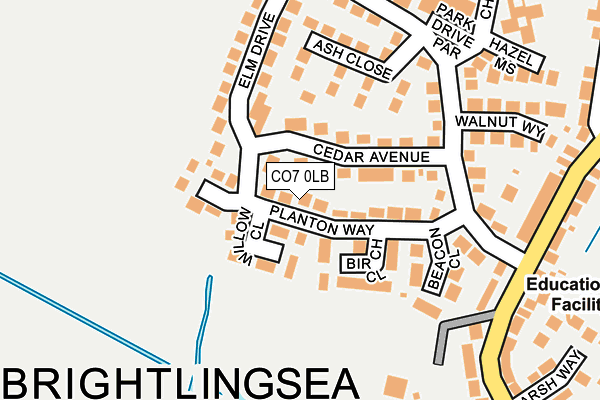 CO7 0LB map - OS OpenMap – Local (Ordnance Survey)