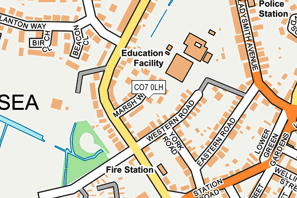 CO7 0LH map - OS OpenMap – Local (Ordnance Survey)