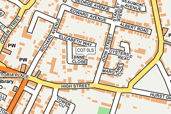 CO7 0LS map - OS OpenMap – Local (Ordnance Survey)