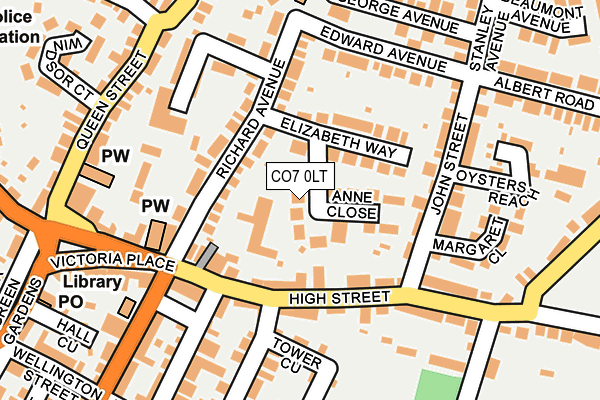 CO7 0LT map - OS OpenMap – Local (Ordnance Survey)