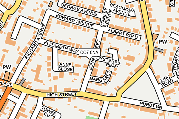 CO7 0NA map - OS OpenMap – Local (Ordnance Survey)