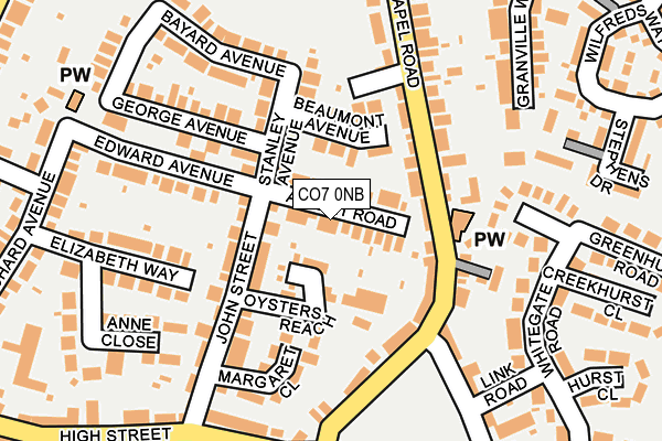 CO7 0NB map - OS OpenMap – Local (Ordnance Survey)