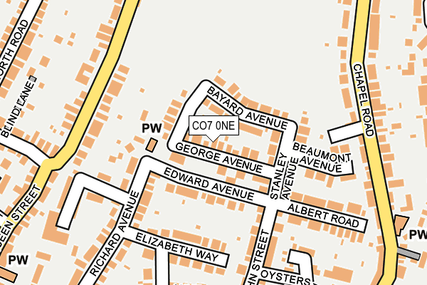 CO7 0NE map - OS OpenMap – Local (Ordnance Survey)
