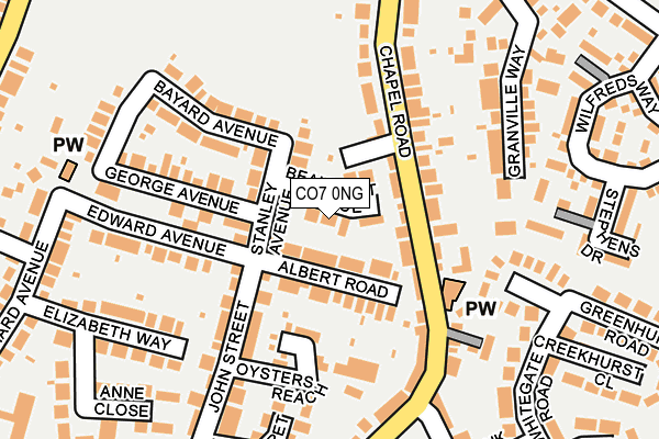 CO7 0NG map - OS OpenMap – Local (Ordnance Survey)