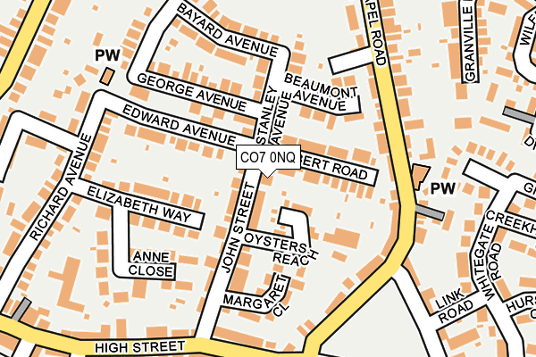 CO7 0NQ map - OS OpenMap – Local (Ordnance Survey)