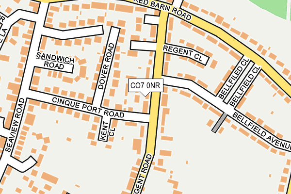 CO7 0NR map - OS OpenMap – Local (Ordnance Survey)