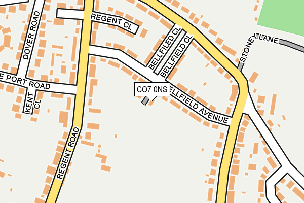 CO7 0NS map - OS OpenMap – Local (Ordnance Survey)