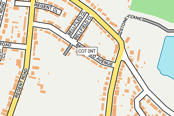 CO7 0NT map - OS OpenMap – Local (Ordnance Survey)