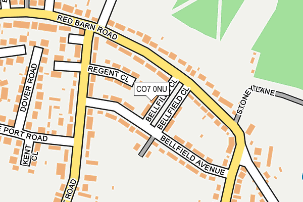 CO7 0NU map - OS OpenMap – Local (Ordnance Survey)