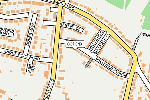 CO7 0NX map - OS OpenMap – Local (Ordnance Survey)