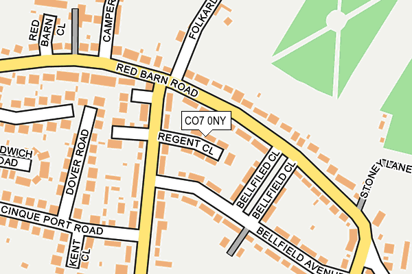 CO7 0NY map - OS OpenMap – Local (Ordnance Survey)