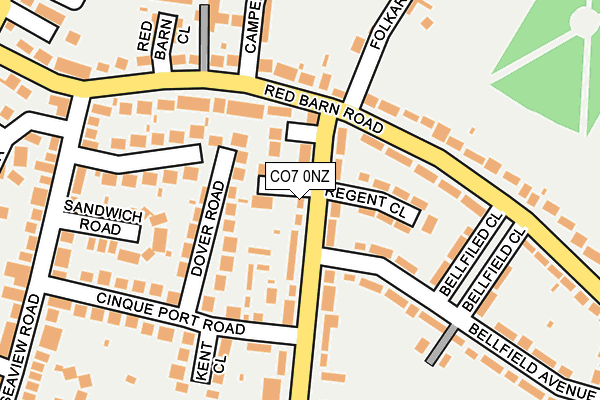 CO7 0NZ map - OS OpenMap – Local (Ordnance Survey)