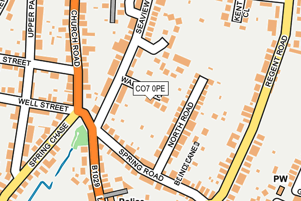 CO7 0PE map - OS OpenMap – Local (Ordnance Survey)