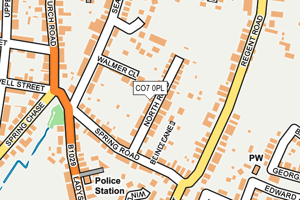 CO7 0PL map - OS OpenMap – Local (Ordnance Survey)