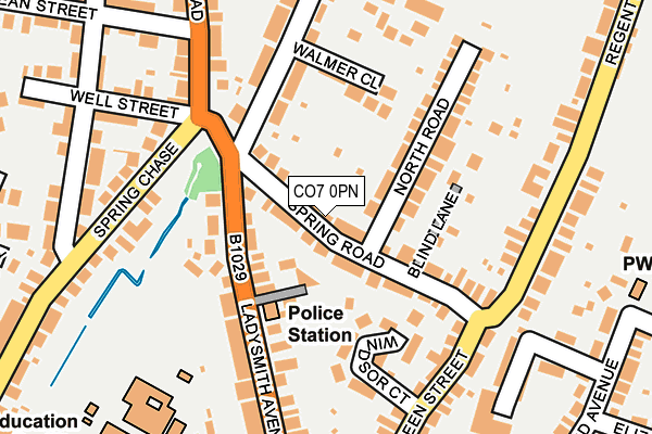 CO7 0PN map - OS OpenMap – Local (Ordnance Survey)