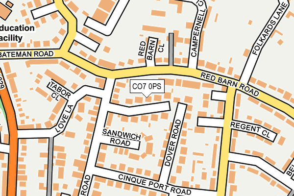 CO7 0PS map - OS OpenMap – Local (Ordnance Survey)