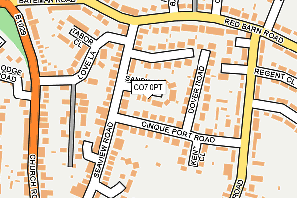 CO7 0PT map - OS OpenMap – Local (Ordnance Survey)