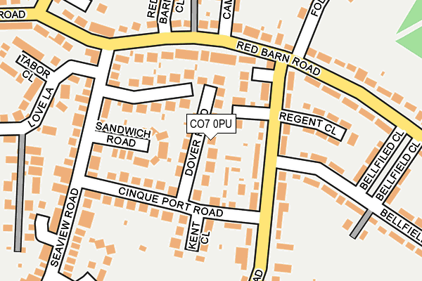 CO7 0PU map - OS OpenMap – Local (Ordnance Survey)