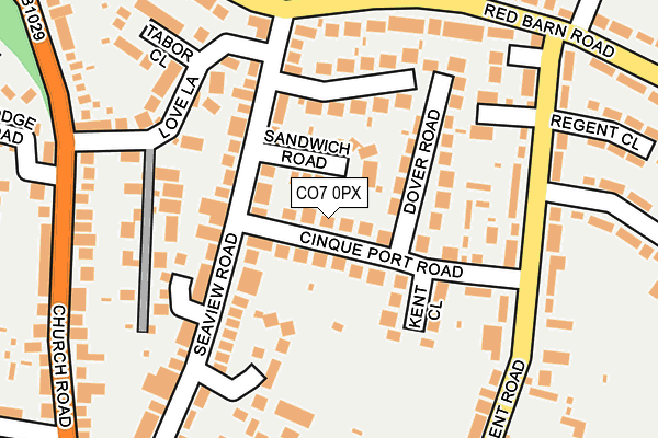 CO7 0PX map - OS OpenMap – Local (Ordnance Survey)