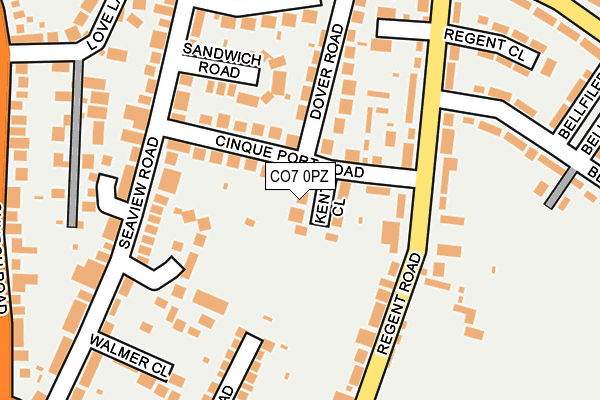 CO7 0PZ map - OS OpenMap – Local (Ordnance Survey)