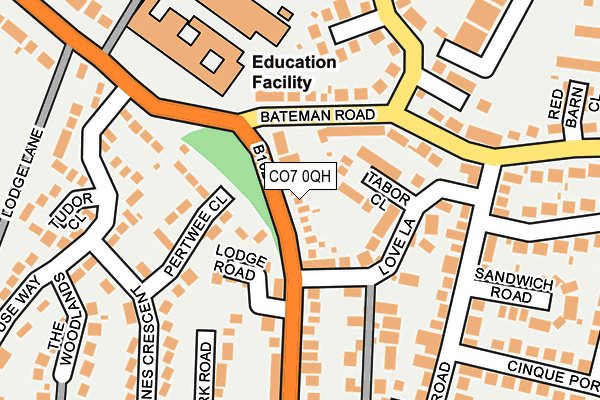 CO7 0QH map - OS OpenMap – Local (Ordnance Survey)