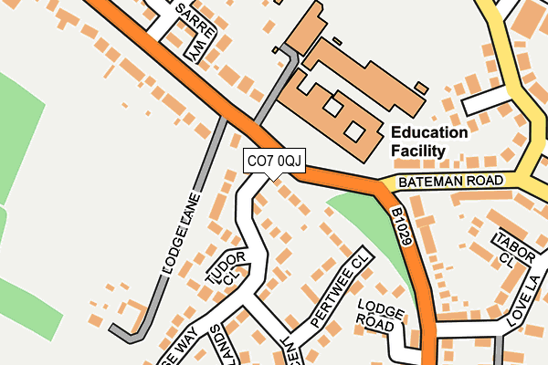 CO7 0QJ map - OS OpenMap – Local (Ordnance Survey)