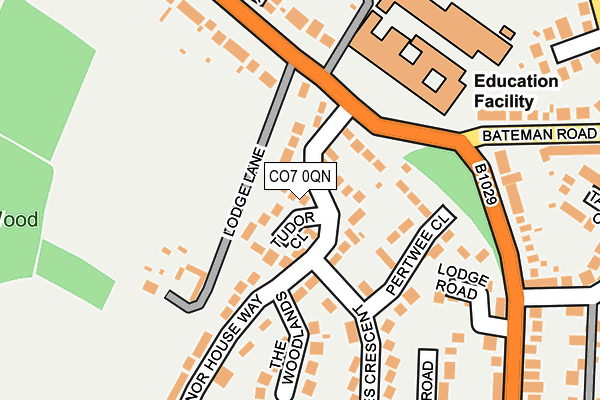 CO7 0QN map - OS OpenMap – Local (Ordnance Survey)