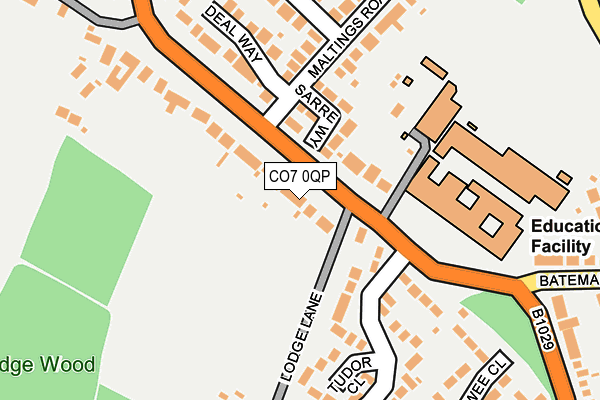 CO7 0QP map - OS OpenMap – Local (Ordnance Survey)