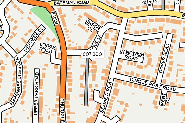CO7 0QQ map - OS OpenMap – Local (Ordnance Survey)