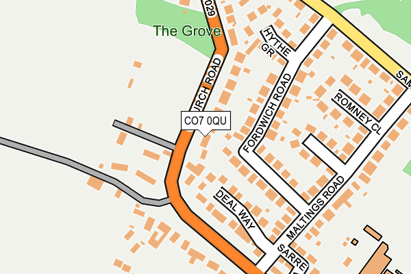 CO7 0QU map - OS OpenMap – Local (Ordnance Survey)
