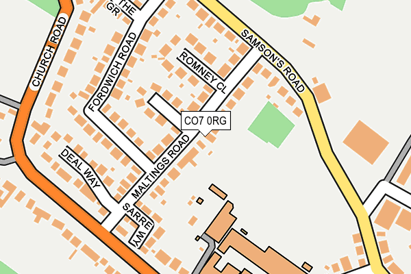 CO7 0RG map - OS OpenMap – Local (Ordnance Survey)