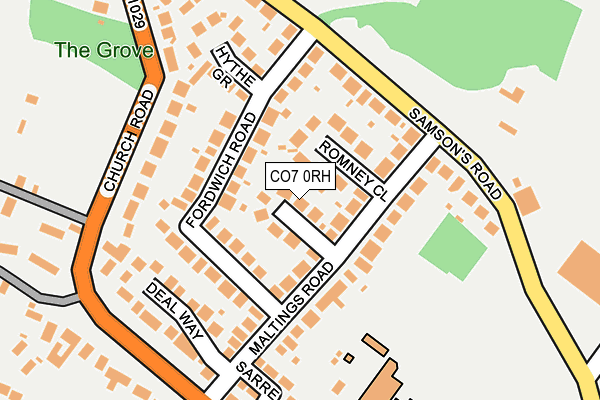 CO7 0RH map - OS OpenMap – Local (Ordnance Survey)