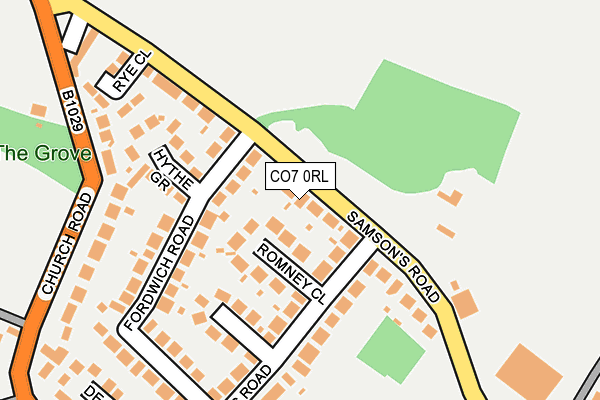 CO7 0RL map - OS OpenMap – Local (Ordnance Survey)