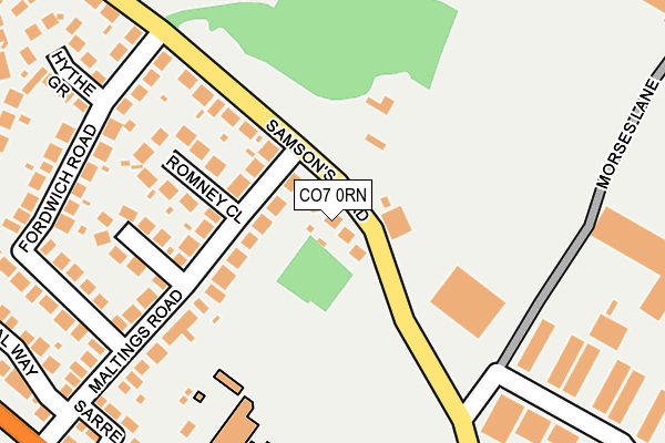 CO7 0RN map - OS OpenMap – Local (Ordnance Survey)