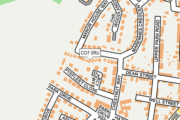 CO7 0RU map - OS OpenMap – Local (Ordnance Survey)