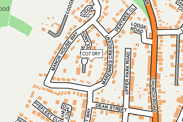 CO7 0RY map - OS OpenMap – Local (Ordnance Survey)
