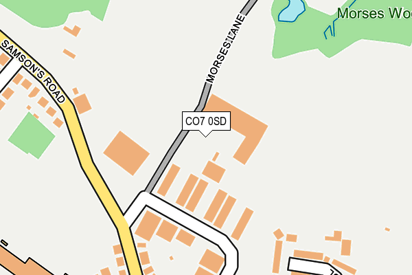 CO7 0SD map - OS OpenMap – Local (Ordnance Survey)