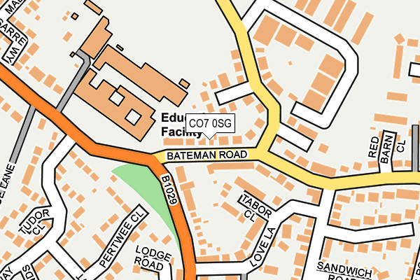 CO7 0SG map - OS OpenMap – Local (Ordnance Survey)