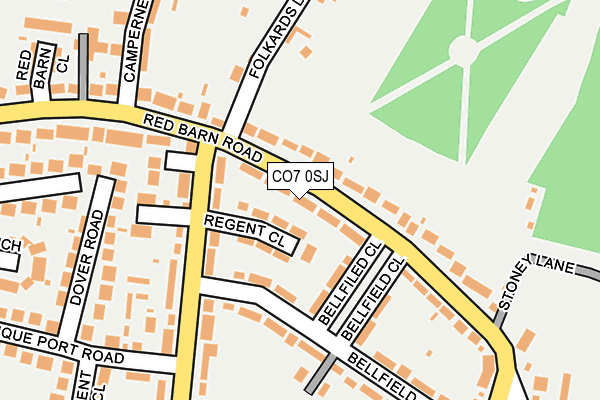 CO7 0SJ map - OS OpenMap – Local (Ordnance Survey)