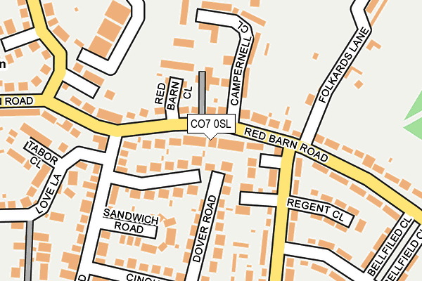 CO7 0SL map - OS OpenMap – Local (Ordnance Survey)