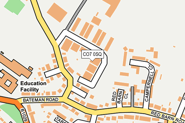 CO7 0SQ map - OS OpenMap – Local (Ordnance Survey)