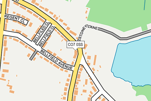 CO7 0SS map - OS OpenMap – Local (Ordnance Survey)